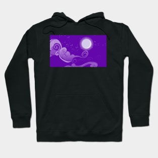 Moon Glow Night Sky Hoodie